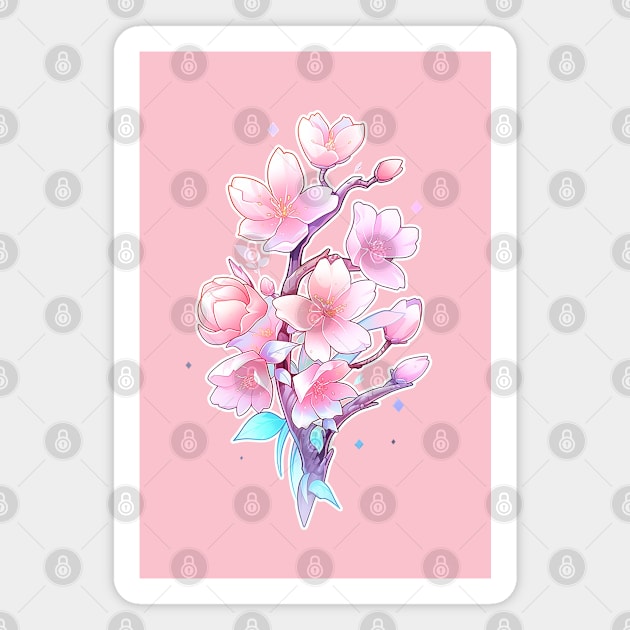 Enchanting Cherry Blossom Branch Magnet by A.Artistries